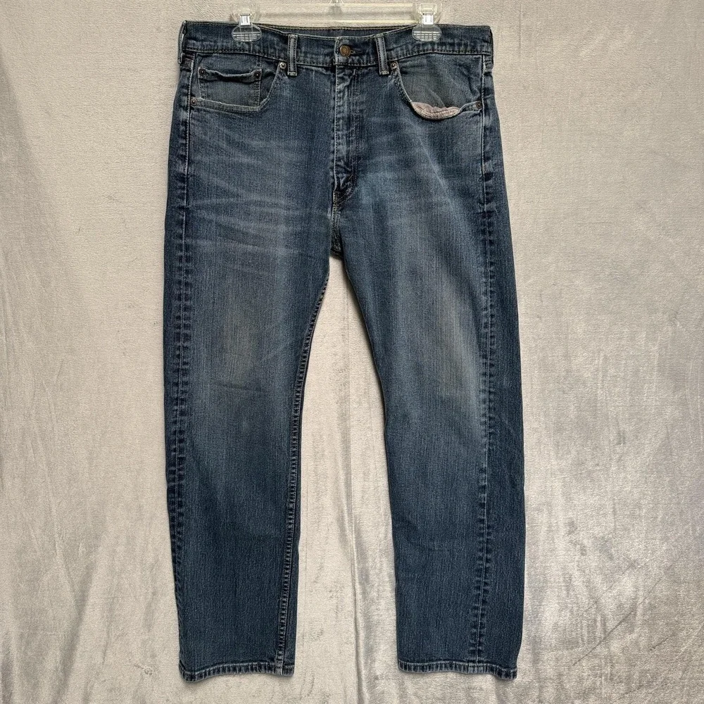 Levis 505‎ Jeans Mens 36x30 Blue Medium Wash Straight Denim Regular Fit Cotton